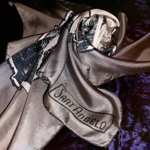 Vintage Silk Rare Scarf by GIORGIO di SANT' ANGELO Pop Art See Shell 1960s